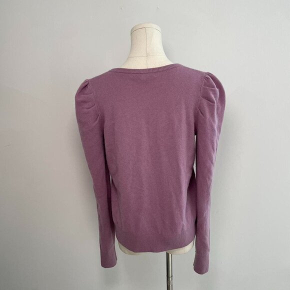 Rebecca Minkoff Janine Mauve Pink Wool V-Neck Sweater | Women’s Size Small - Picture 3 of 6